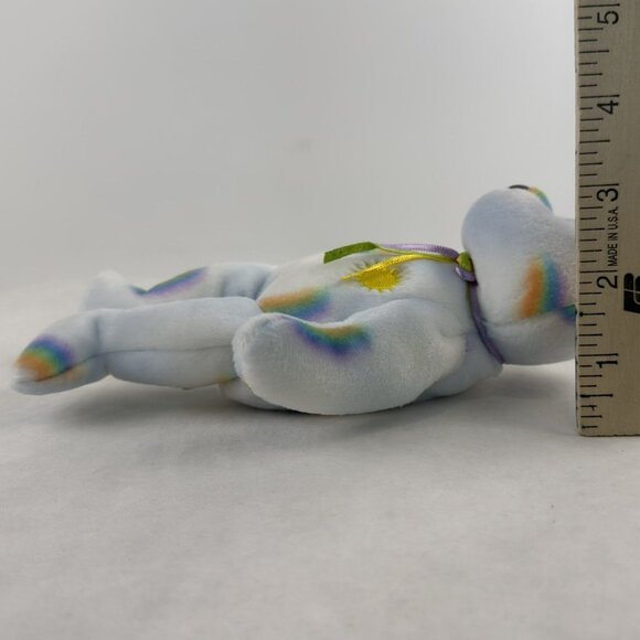 Vtg Ty Beanie Baby Cheery Bear Multicolor Rainbow Pastel Plush DOB Aug 18 2000 - Picture 15 of 15